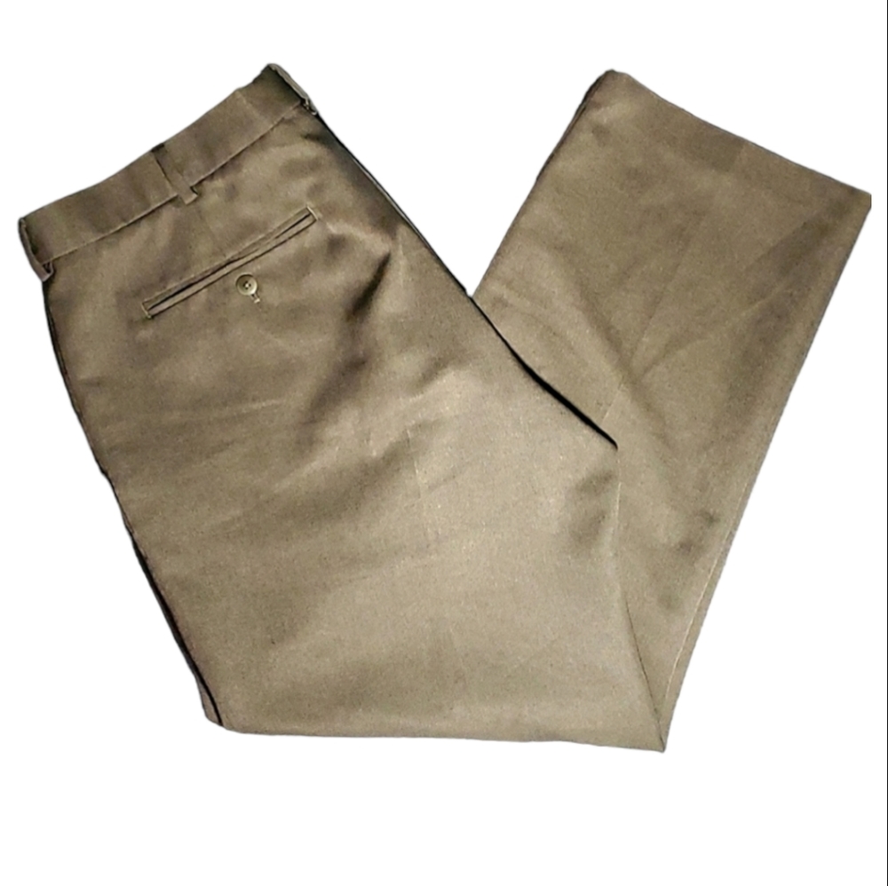 Van Heusen Men's Dress Pants/Trousers Brown/Grey - W38 L30